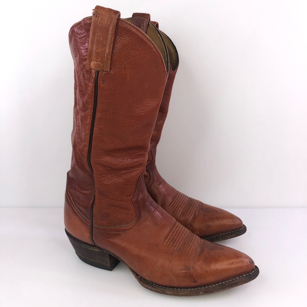 Vintage Tony Lama Goat Leather Cowboy Boots